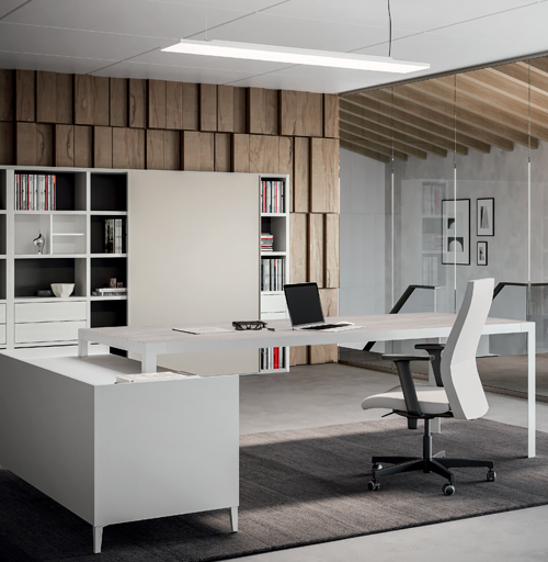 Mobili per ufficio bianchi in stile moderno
