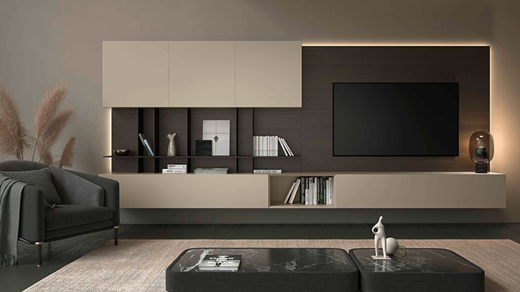Zona giorno Design mobile tv e divano